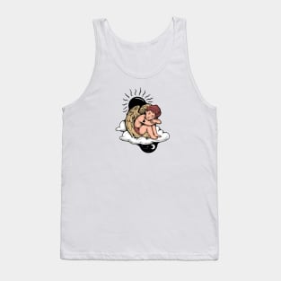 Angel Cupid resting on the cloud Tank Top